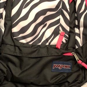 Backpack Jansport zebra print laptop sleeve